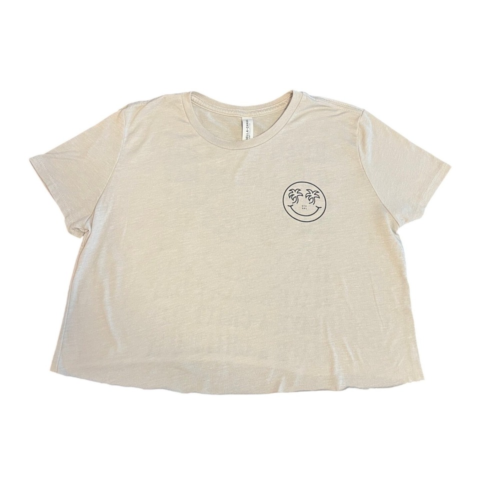 Bella + Canvas Crop Top Womens M Gray Excellent Have A Grayt Day Graphic 1694